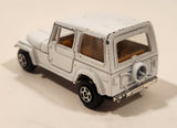 Vintage Jeep CJ-7 White Die Cast Toy Car Vehicle with Opening Hood Made in Hong Kong