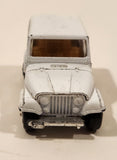 Vintage Jeep CJ-7 White Die Cast Toy Car Vehicle with Opening Hood Made in Hong Kong