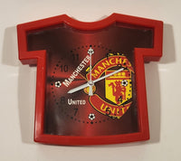 Manchester United Football Club Soccer Jersey Shaped Red Plastic Wall Clock with Alarm