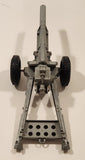 Vintage 1950s LUMAR Cannon Artillery Grey Plastic Military Army Toy with Mechanical Launcher Repaired