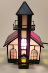 Church Chapel Building Shaped Stained Glass Lamp