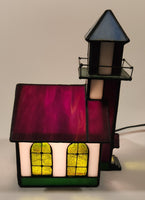 Church Chapel Building Shaped Stained Glass Lamp