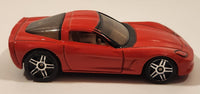 2004 Hot Wheels First Editions Corvette C6 Enamel Bright Red Die Cast Toy Car Low Rider Truck Vehicle