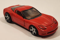 2004 Hot Wheels First Editions Corvette C6 Enamel Bright Red Die Cast Toy Car Low Rider Truck Vehicle