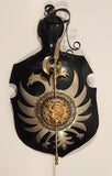 Medieval Knight Crest Shield 6" x 10 1/2" Metal Wall Decor