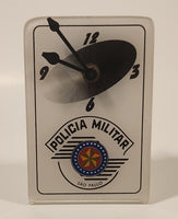 Rare Sao Paulo Brazil Policia Militaria Plastic Desk Clock