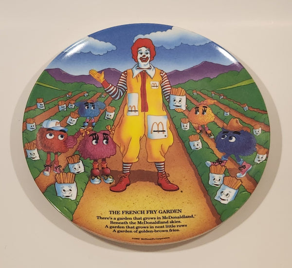 1989 McDonald's The French Fry Garden 9 1/2" Plastic Melamine Plate