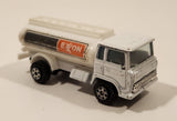 Vintage Yatming White Exxon Semi Oil Gasoline Tanker Truck Die Cast Toy Car Vehicle