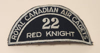 Royal Canadian Air Cadets 22 Red Knight (Powell River) Embroidered Shoulder Title Patch Badge