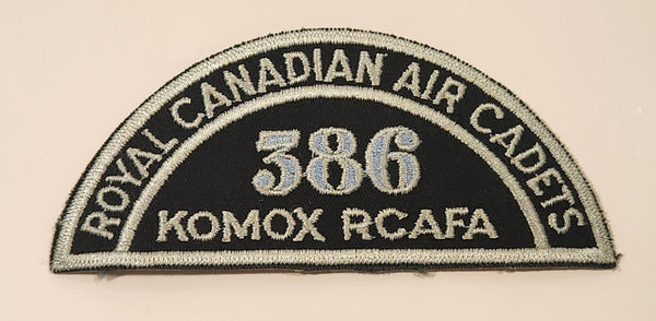 Royal Canadian Air Cadets 386 Komox RCAFA Embroidered Shoulder Title Patch Badge