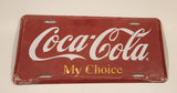 Rare Coca Cola My Choice Red Metal Vehicle License Plate New in Plastic