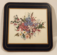 Vintage Pimpernel Birds and Flower Themed Cork Backed Beverage Drink Coaster Made in England