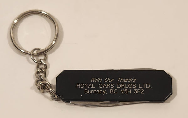 Royal Oaks Drugs Ltd Burnaby BC With Our Thanks Multi Tool Pocket Knife Metal Keychain