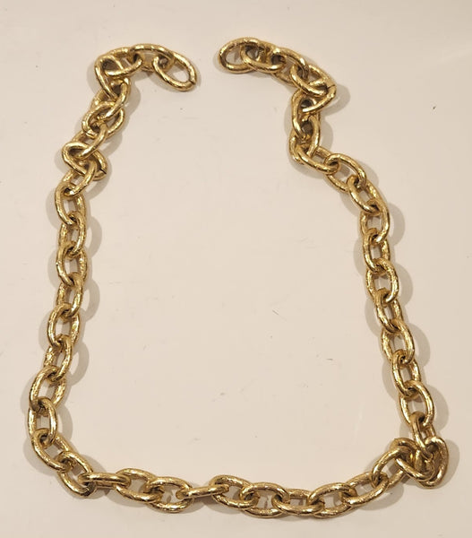 Vintage Style Thick Large Link Gold Tone Chain 24" Long