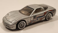 2001 Hot Wheels '97 Corvette Silver Die Cast Toy Car Vehicle