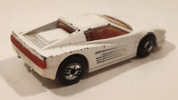 1987 Hot Wheels Ferrari Testarossa White Die Cast Toy Car Vehicle - Ultra Hots