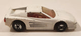 1987 Hot Wheels Ferrari Testarossa White Die Cast Toy Car Vehicle - Ultra Hots