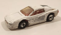 1987 Hot Wheels Ferrari Testarossa White Die Cast Toy Car Vehicle - Ultra Hots