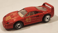 1989 Hot Wheels Ferrari F40 Red Die Cast Toy Car Vehicle Opening Rear Mount Engine UH