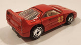 1989 Hot Wheels Ferrari F40 Red Die Cast Toy Car Vehicle Opening Rear Mount Engine UH