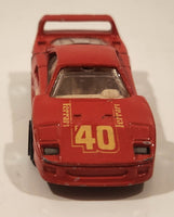 1989 Hot Wheels Ferrari F40 Red Die Cast Toy Car Vehicle Opening Rear Mount Engine UH