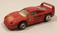 1989 Hot Wheels Ferrari F40 Red Die Cast Toy Car Vehicle Opening Rear Mount Engine UH