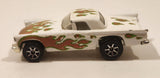 1996 Hot Wheels Flamethrower '57 T-Bird White Die Cast Toy Car Vehicle