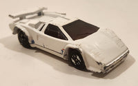 1989 Hot Wheels Lamborghini Countach White Die Cast Toy Exotic Luxury Car Vehicle