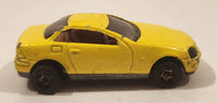 1998 Hot Wheels Mercedes SLK Yellow Die Cast Toy Car Vehicle