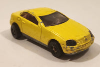 1998 Hot Wheels Mercedes SLK Yellow Die Cast Toy Car Vehicle