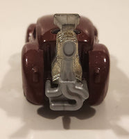 2010 Hot Wheels Volkswagen Beetle (Tooned) Metalflake Dark Red Die Cast Toy Car Vehicle