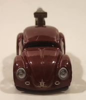 2010 Hot Wheels Volkswagen Beetle (Tooned) Metalflake Dark Red Die Cast Toy Car Vehicle