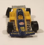 1989 Hot Wheels Thunderstreak Formula Fever Yellow and Blue Die Cast Toy Race Car Vehicle