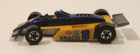 1989 Hot Wheels Thunderstreak Formula Fever Yellow and Blue Die Cast Toy Race Car Vehicle