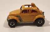 1989 Hot Wheels Auto Magic Baja Bug Volkswagen VW Beetle Metalflake Gold Die Cast Toy Car Vehicle