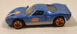 2008 Hot Wheels Web Trading Cars Ford GT - 40 Blue Die Cast Toy Race Car Vehicle