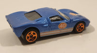 2008 Hot Wheels Web Trading Cars Ford GT - 40 Blue Die Cast Toy Race Car Vehicle