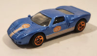 2008 Hot Wheels Web Trading Cars Ford GT - 40 Blue Die Cast Toy Race Car Vehicle