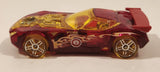 2010 Hot Wheels Race World Earth Nerve Hammer Transparent Red Die Cast Toy Car Vehicle