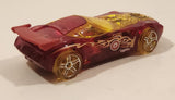 2010 Hot Wheels Race World Earth Nerve Hammer Transparent Red Die Cast Toy Car Vehicle