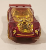 2010 Hot Wheels Race World Earth Nerve Hammer Transparent Red Die Cast Toy Car Vehicle