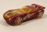 2010 Hot Wheels Race World Earth Nerve Hammer Transparent Red Die Cast Toy Car Vehicle