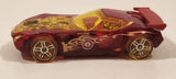 2010 Hot Wheels Race World Earth Nerve Hammer Transparent Red Die Cast Toy Car Vehicle