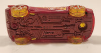 2010 Hot Wheels Race World Earth Nerve Hammer Transparent Red Die Cast Toy Car Vehicle