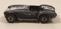 1983 Hot Wheels Hot Ones Classic Cobra Convertible Blue Die Cast Toy Car Vehicle w/ Opening Hood