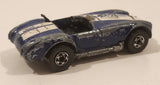 1983 Hot Wheels Hot Ones Classic Cobra Convertible Blue Die Cast Toy Car Vehicle w/ Opening Hood