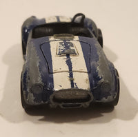 1983 Hot Wheels Hot Ones Classic Cobra Convertible Blue Die Cast Toy Car Vehicle w/ Opening Hood