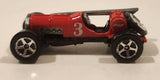 2001 Hot Wheels First Editions Old No. 3 Red Die Cast Toy Race Car Vehicle