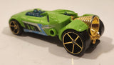 2010 Hot Wheels Criss Cross Crash Rocket Fire Green Die Cast Toy Car Vehicle