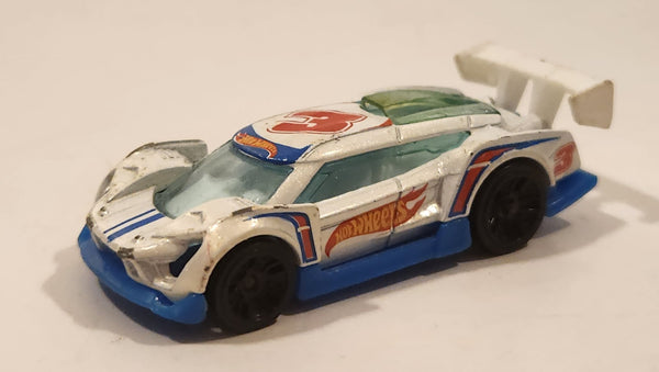 2013 Hot Wheels HW Racing - HW Race Team Super Blitzen Pearl White Die Cast Toy Race Car Vehicle